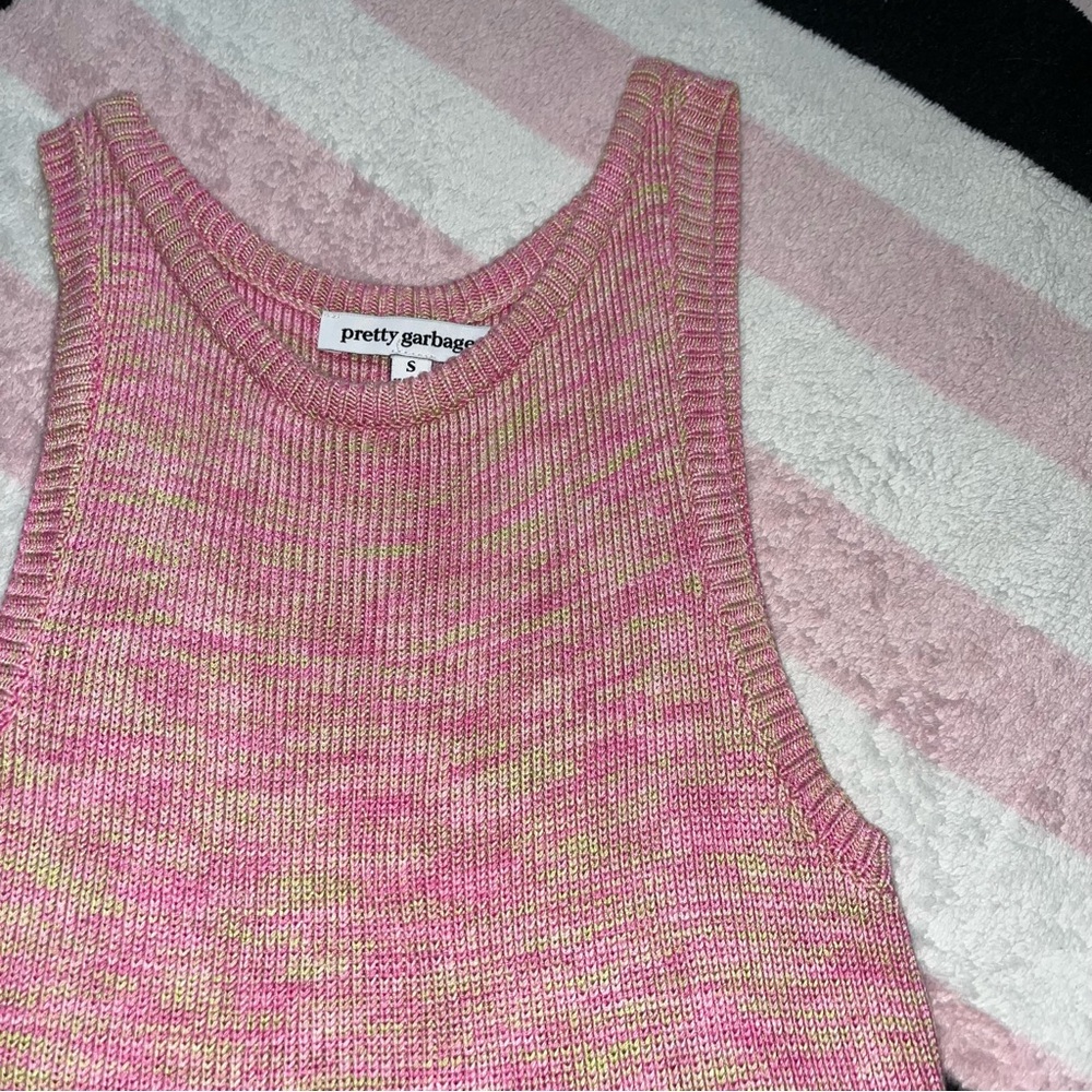 Pink Sweater Tank - Picture 2 of 3